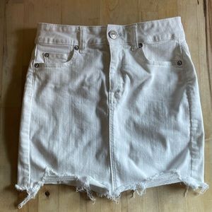 White Jean American Eagle Skirt
